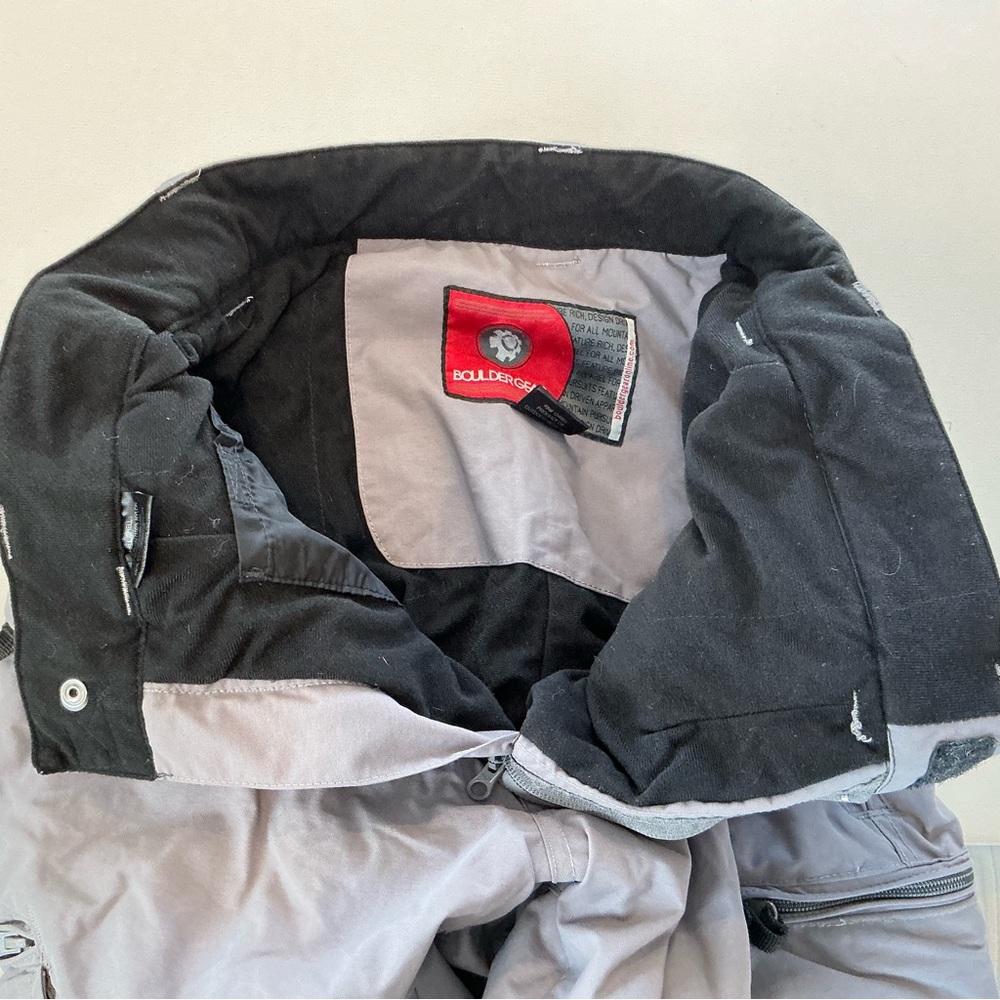 Boulder Gear Womens S Cargo Insulated Snow Ski Pants Gray Fleece Lined Ankle Zip - Picture 10 of 14